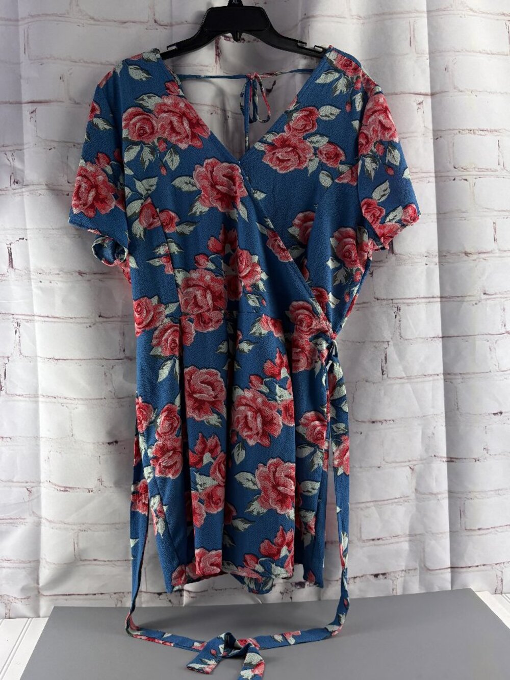 1st Kiss Women's Juniors Floral Plus Size Romper 3X